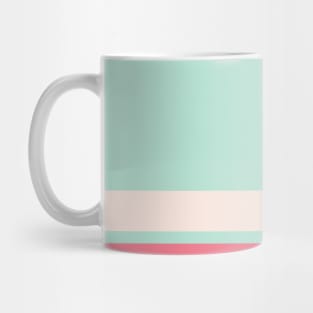 A fine confection of Faded Pink, Light Blue Grey, Misty Rose and Carnation stripes. Mug